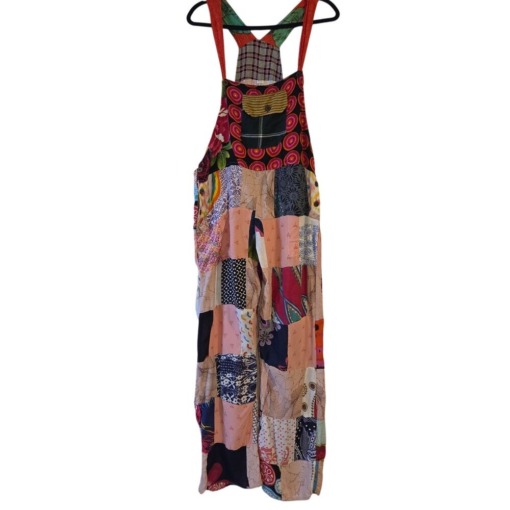 Relaxed Bohemian Patchwork Hippie Jumpsuit